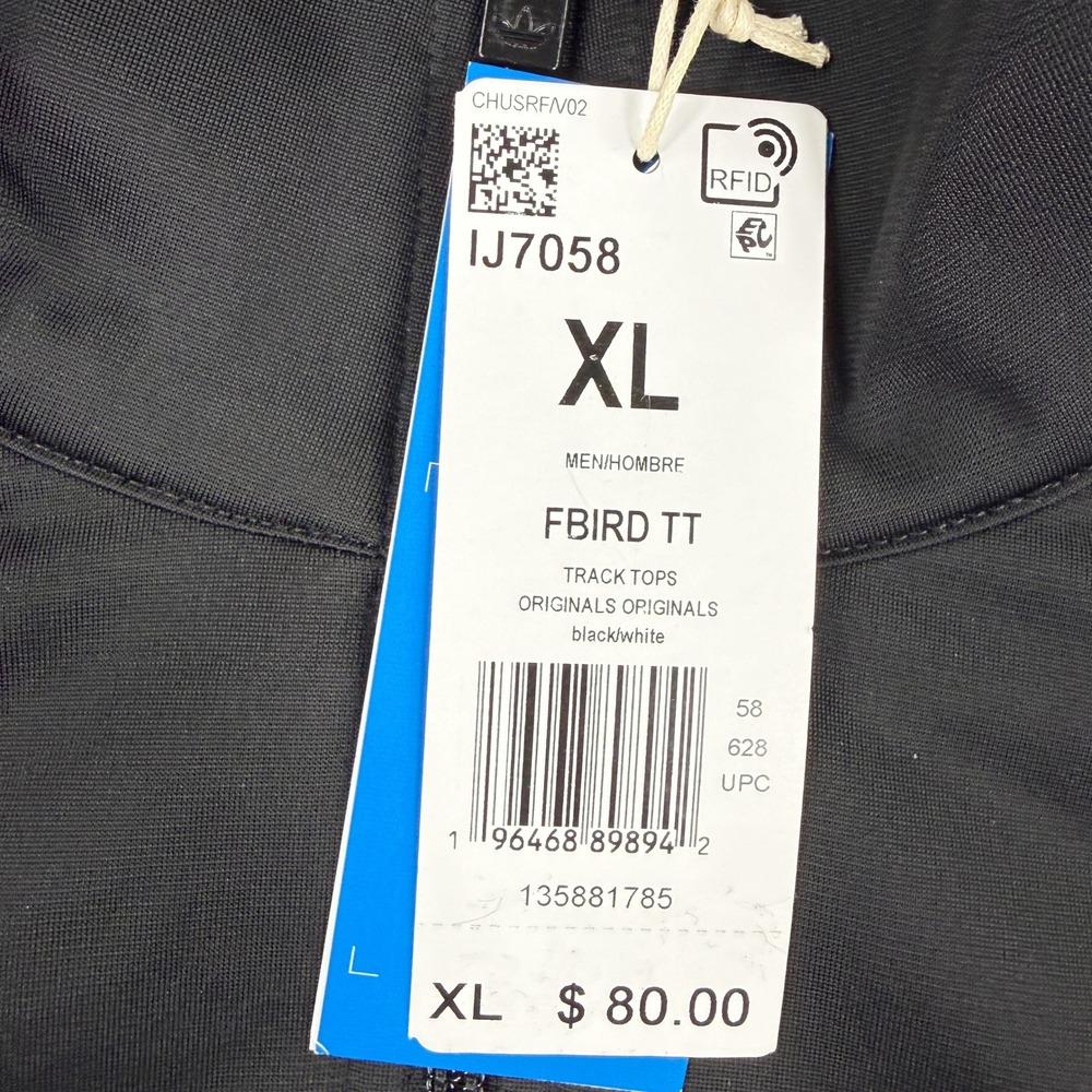 Adidas Originals Firebird Track Suit Mens Size XL Black White Jacket Pants NEW - Picture 6 of 13